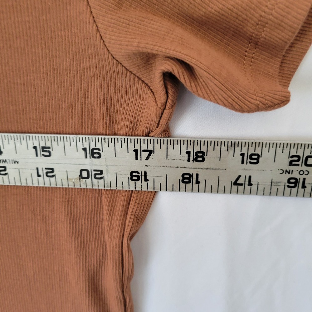 Women's Tshirt Top Sz 16 Leaf Brown Short Sleeve Casual Blouse Tees Essential Pc - Picture 5 of 9